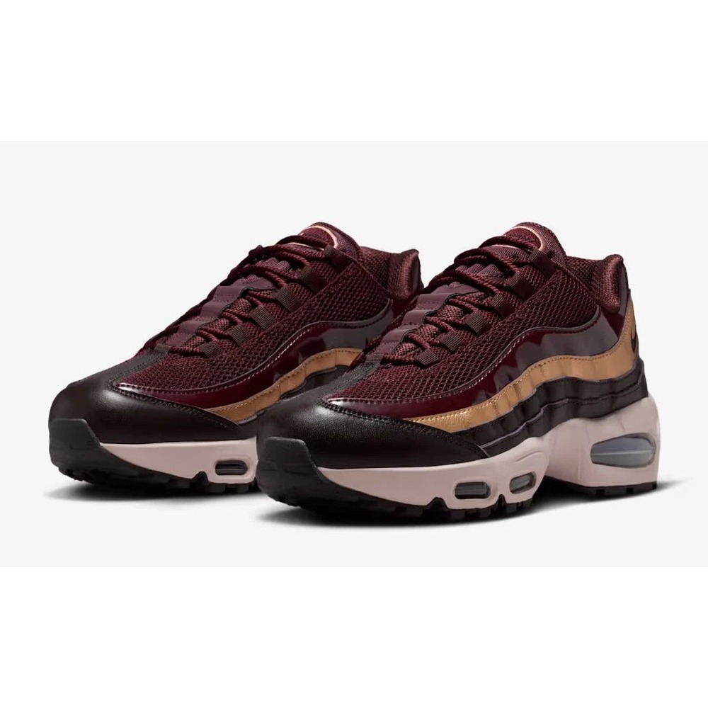 NIB Nike Air Max 95 Big Bubble SE Women 6 Burgundy‎ Crush / Metallic Red Bronze